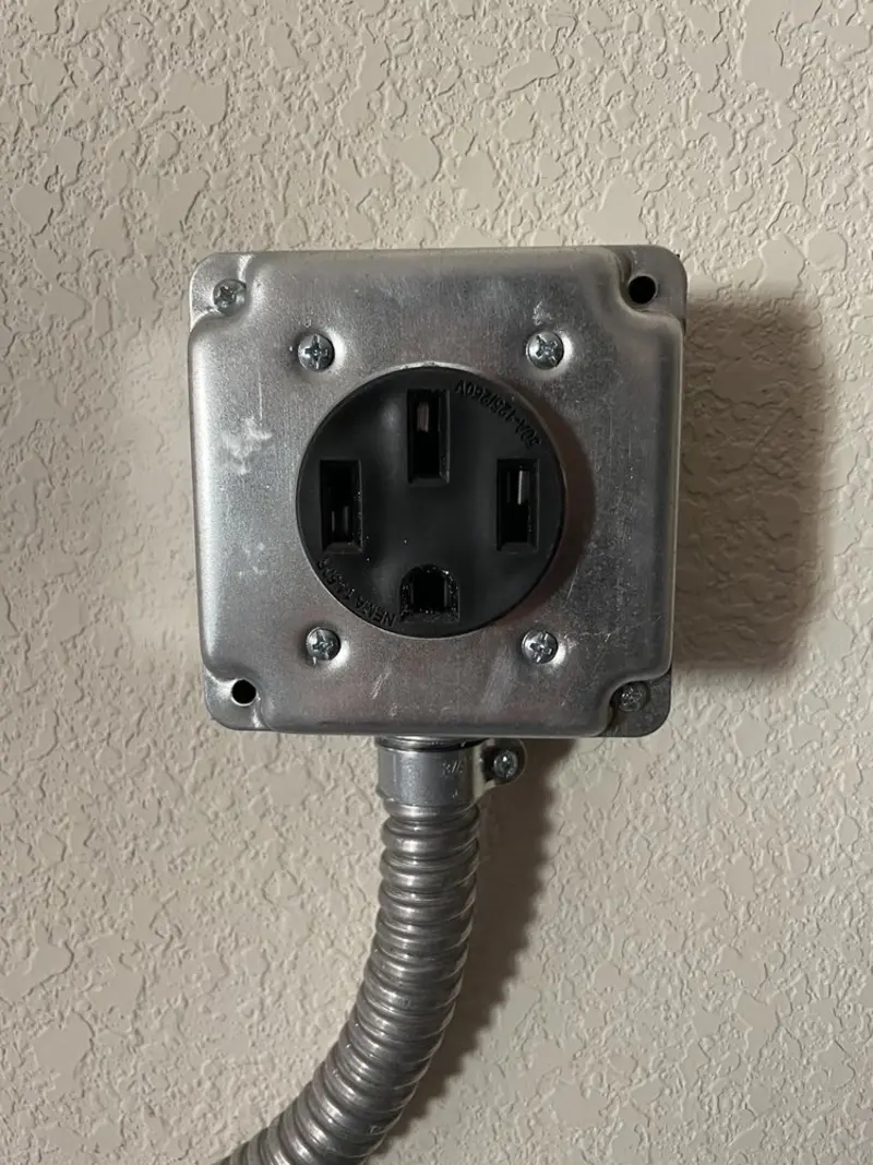 NEMA 14-50 outlet installed for Electrical Panel Upgrade in Happy Valley
